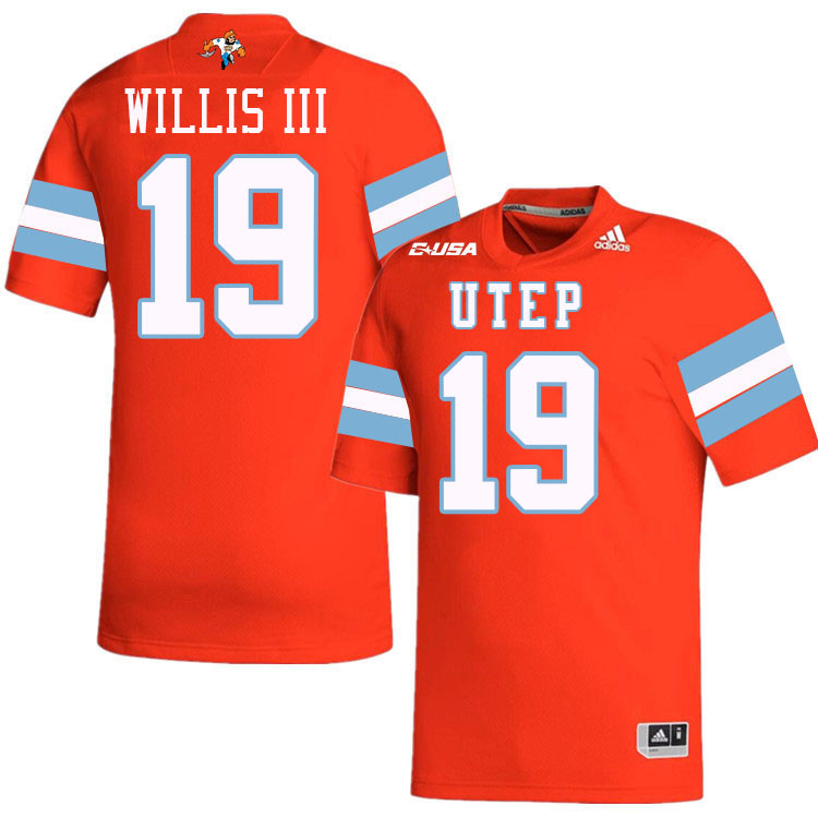 #19 Eric Willis III UTEP Jersey,UTEP Miners College Football Jersey,Uniforms-Throwback